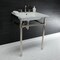 Fauceture KVPB25227W86 Dreyfuss 25" Console Sink W/SS Leg (8", 3 Hole), Wht/Nickel KVPB25227W86 - alternate 4